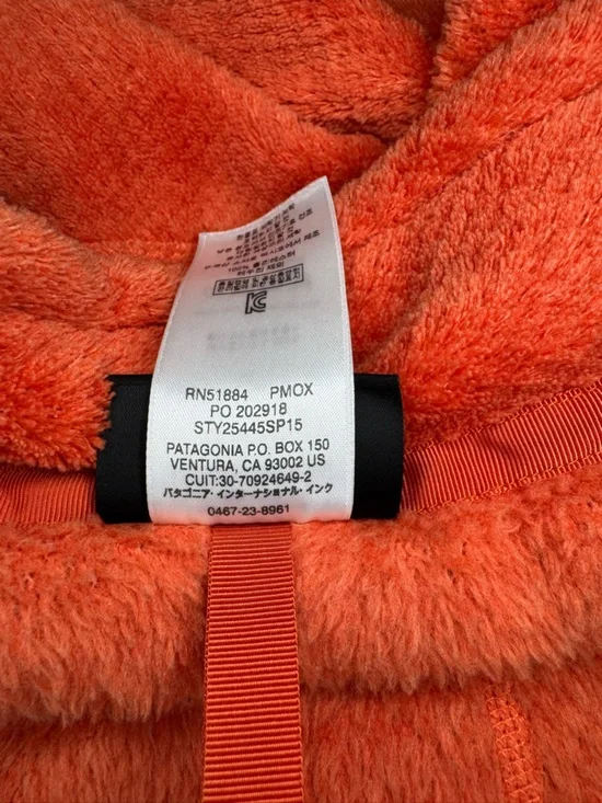 Patagonia Fleece Vest Womens Orange Full Zip Polartec Outdoor Small Lightweight - Picture 8 of 9